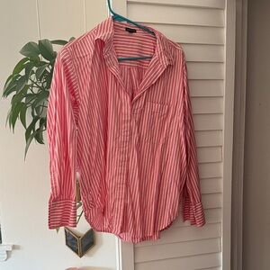 Ann Taylor Pink Striped Women's Top
